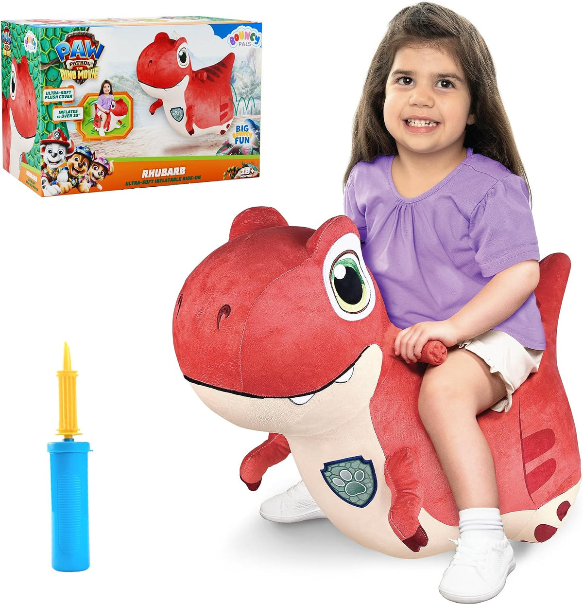 Paw Patrol Bouncy Pals x The Dino Movie - Juguete de dinosaurio para niños