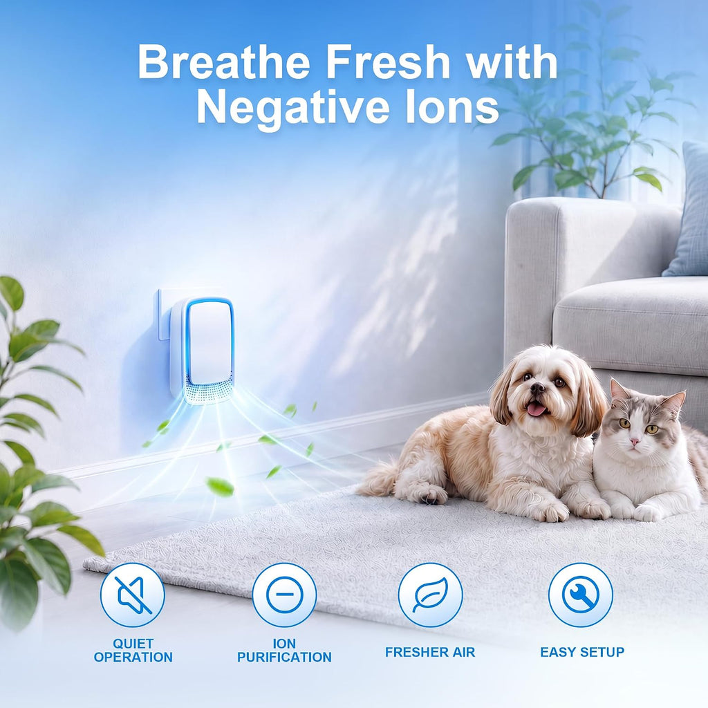 Plug In Air Ionizers 4 Pack - Pequeños Purificadores de Aire para el Hogar, Dormitorio, Viaje