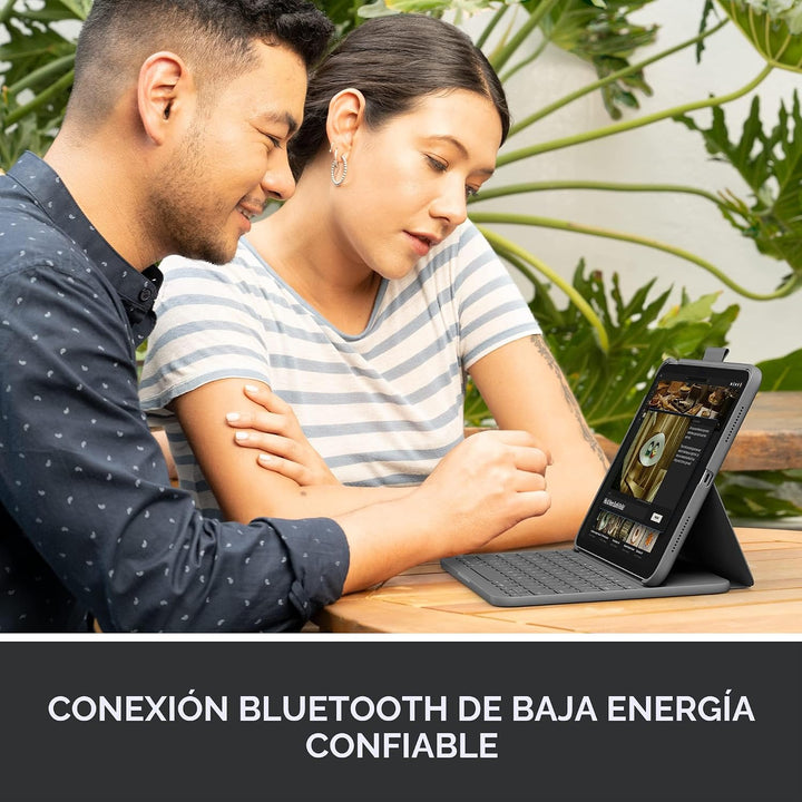Logitech Funda delgada con teclado tipo folio para iPad (10ª genera...