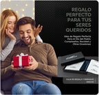 Cartera plegable de cuero para hombre con bloqueo RFID y ventana