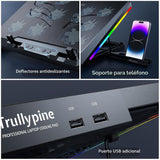 Trullypine Almohadilla de refrigeración para laptop con 12 ventilad...