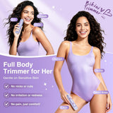 Recortadora de bikini para mujer, maquinilla de afeitar eléctrica y...