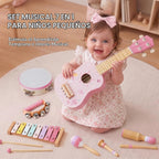 Juego de guitarra para niños pequeños, instrumentos musicales de madera