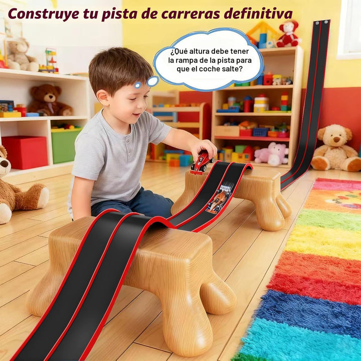 Juguetes flexibles de pista de carreras para niños, juego de inicia...