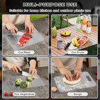 Katori Tablas de cortar de titanio para cocina, juego de tablas de cortar de titanio 100% puro, tabla de cortar de titanio de doble cara no tóxica, tablas de cortar de metal aptas para lavavajillas