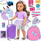 K.T. Fancy - Set de juego de 16 accesorios para muñecas de 18 pulga...