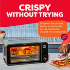 Instant Pot No requiere precalentamiento* Horno tostador con freidora de aire de 6 rebanadas con tecnología InstantHeat, 10 en 1, freír al aire, asar, hornear, sellar crujiente, tostar, bagel, asar