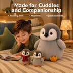 YIIQUWEN Juguete de peluche de pingüino, mamá pingüino