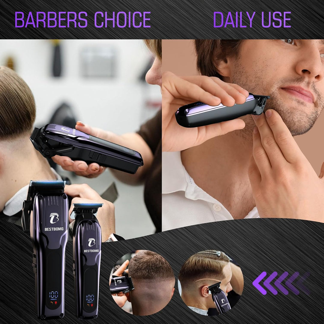BESTBOMG® Cortadora de pelo profesional para hombres, juego de cort...