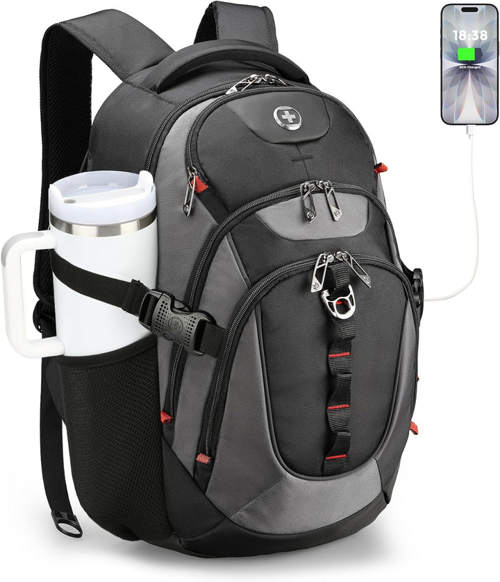 swissdigital Mochila para portátil de viaje de negocios, para hombr...