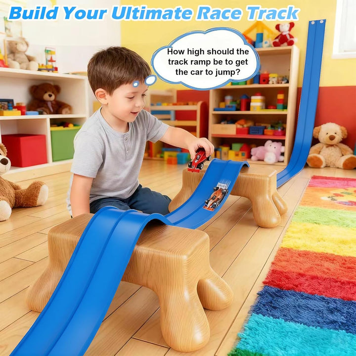 Juguetes flexibles de pista de carreras para niños, juego de inicia...