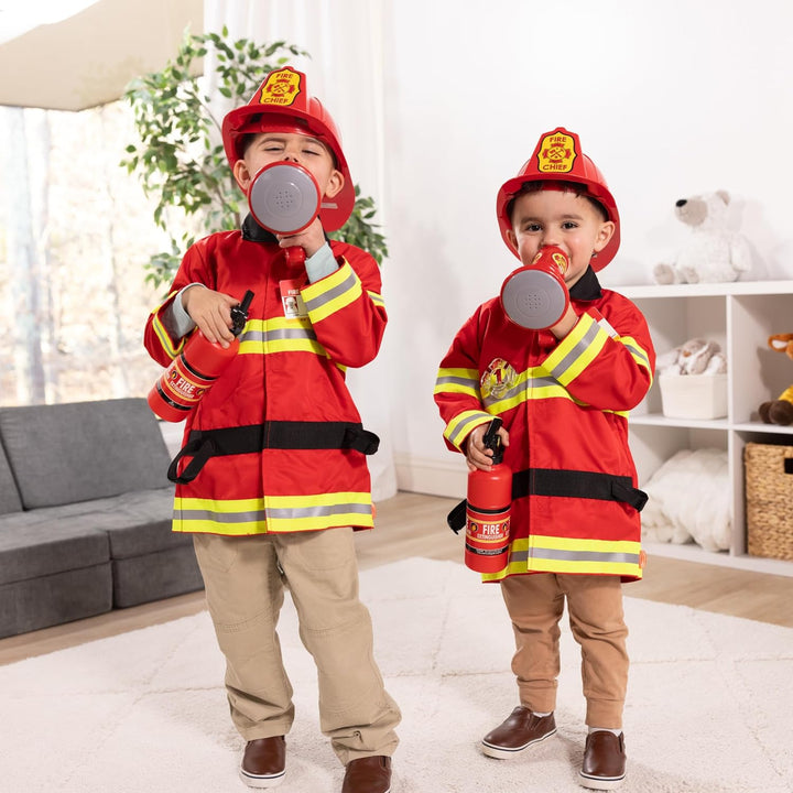 Melissa Doug Juego de disfraz de Jefe de Bomberos -