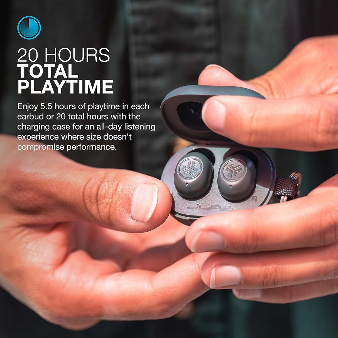 JLab JBuds Mini auriculares Bluetooth inalámbricos con funda de car...
