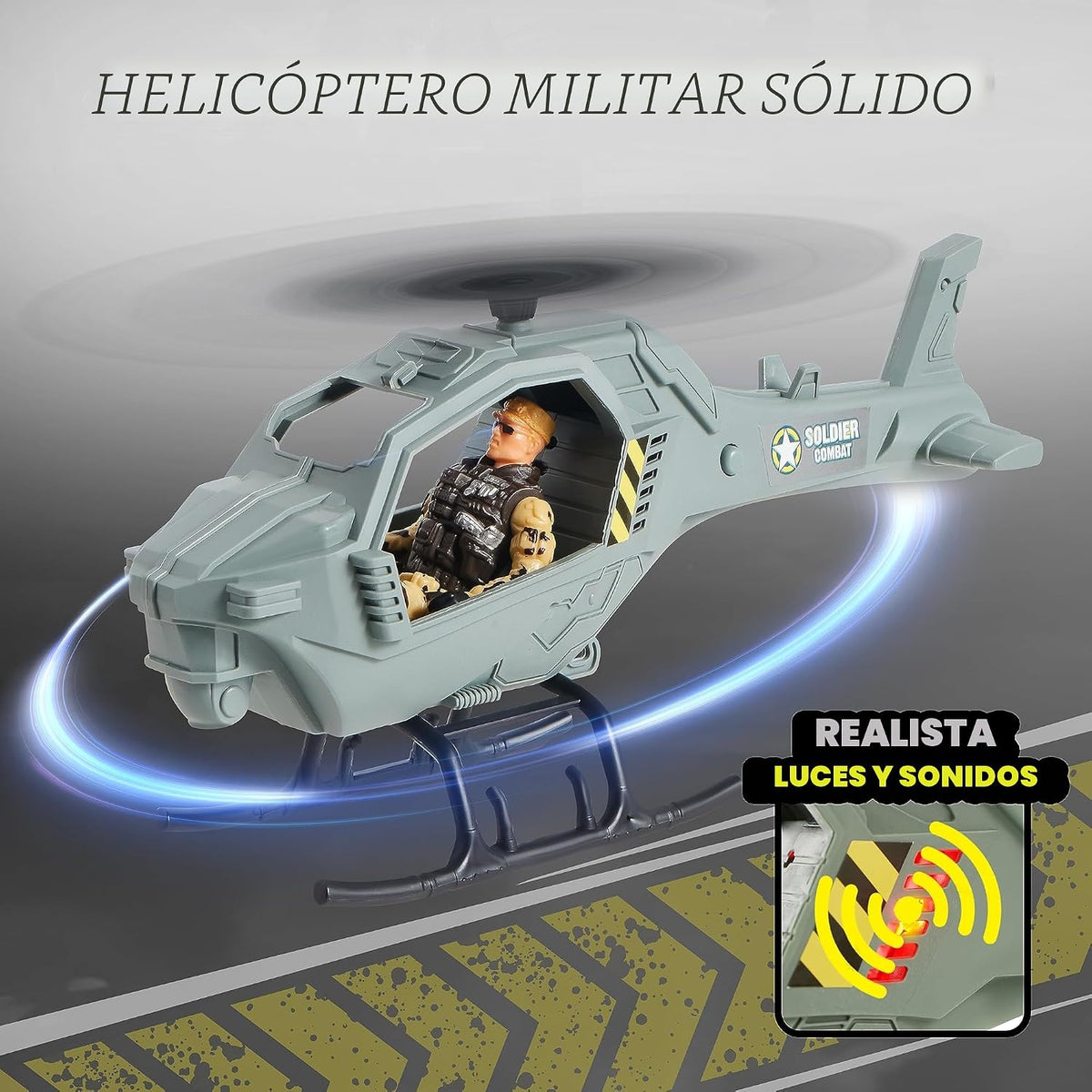 JOYIN Juego de juguetes de base militar que incluye vehículos del ejército, figuras de acción de hombres del ejército y accesorios de equipo de armas, juguetes militares de combate