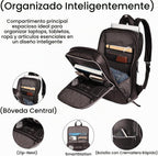 LEATHER VILLAGE Mochila de cuero para computadora portátil para hombres con