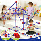 Kit de construcción de fortalezas para niños de 4 a 8 a 12 años, 140 piezas