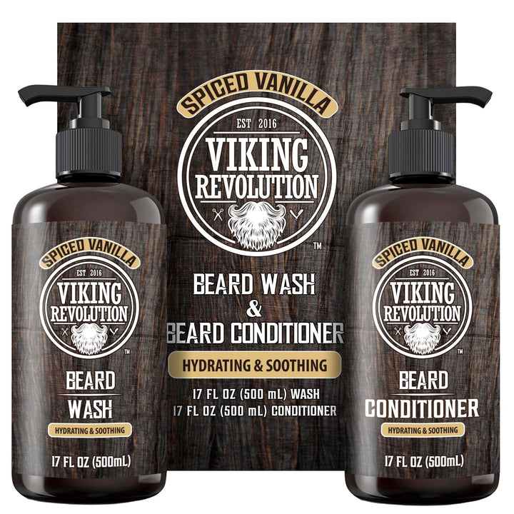 Viking Revolution Champú y acondicionador de barba para hombres con...
