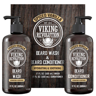 Viking Revolution Champú y acondicionador de barba para hombres con...