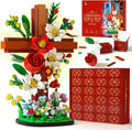 Juego de construcción de calendario de Adviento de Navidad de Jesús Cross Flower 2026, compatible con Lego, 24 días de cruz religiosa, coleccionables, cuenta regresiva, católicos, cristianos