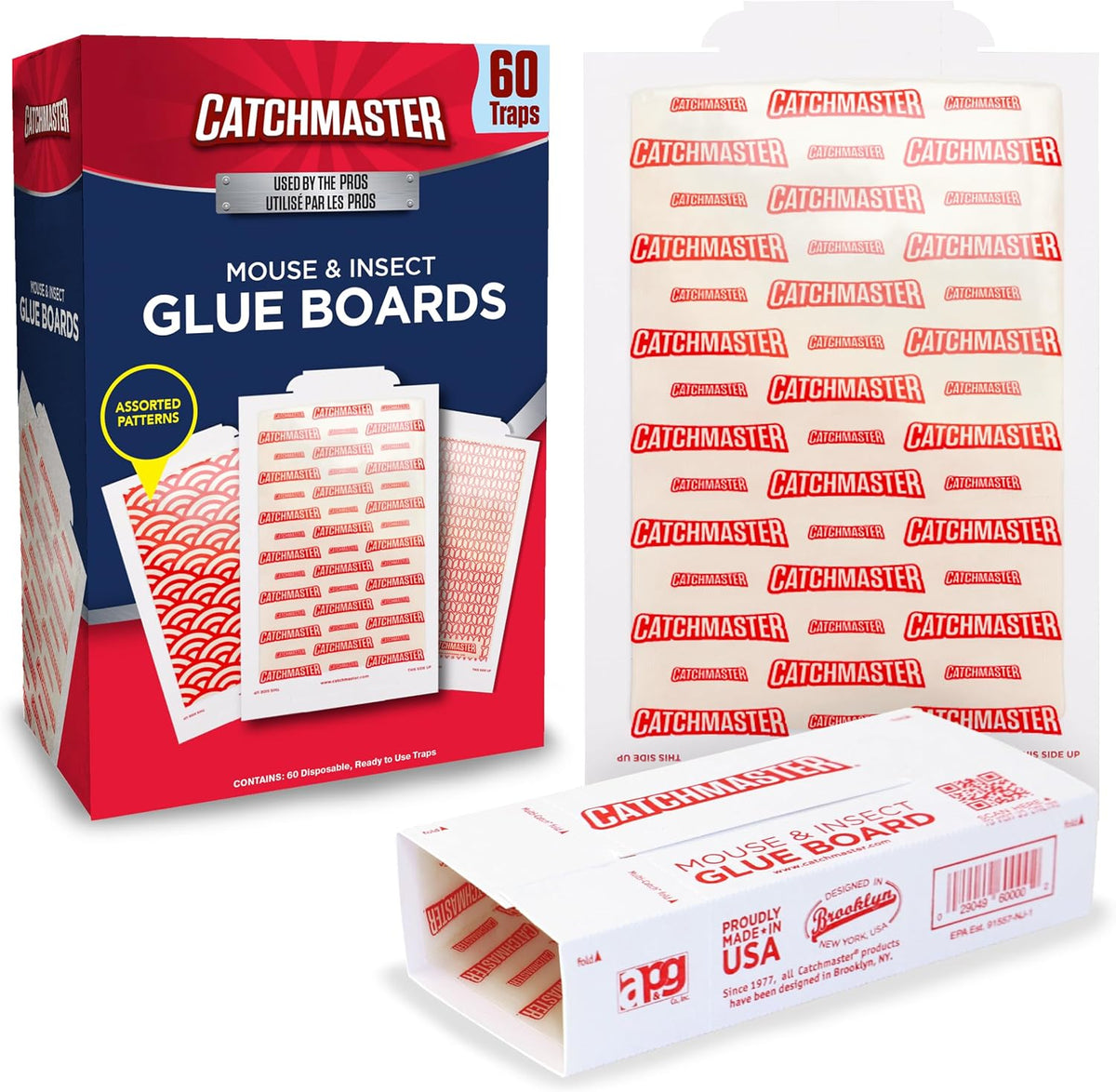 Catchmaster Tablas de pegamento para ratones e insectos, 60 unidade...