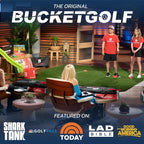 BUCKETGOLF Paquete de 6 agujeros con palos, juego de golf para patio