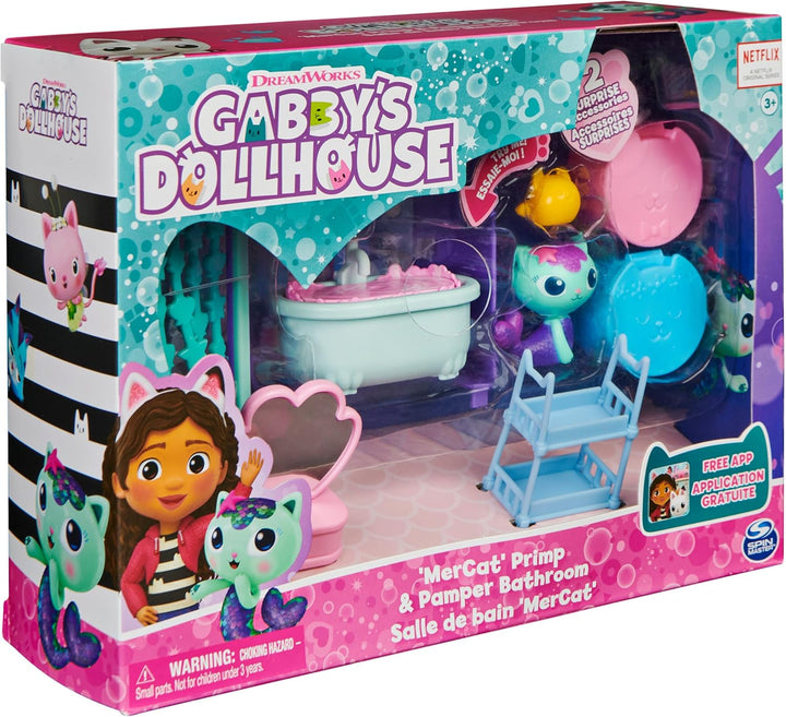 Casa de muñecas de Gabby, Baño para acicalarte y mimarte con figura...