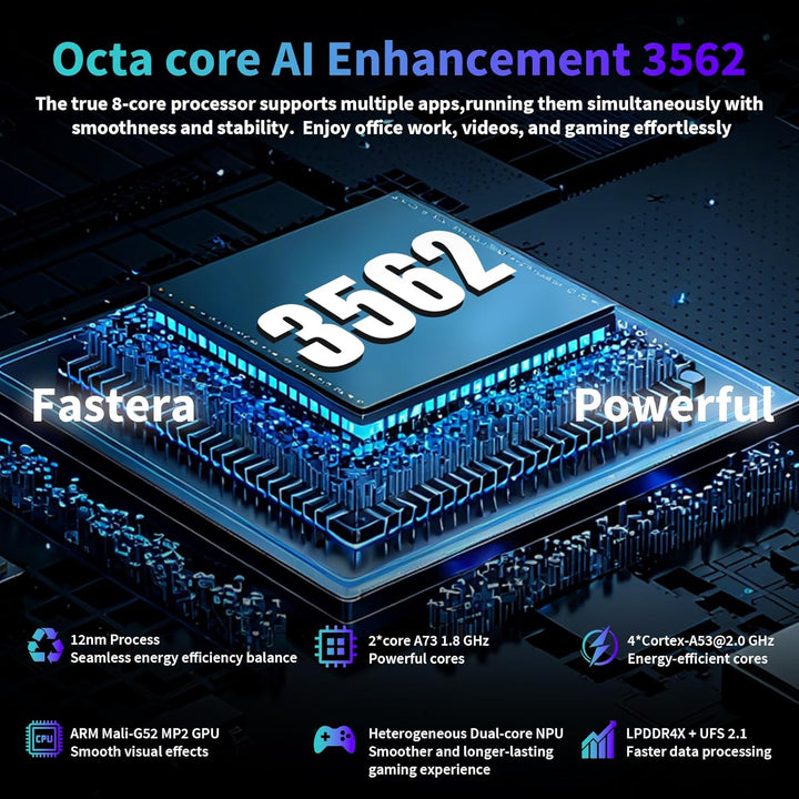 Tableta 2026 Gemini AI de 10 pulgadas, tableta Android 16 con tecla...