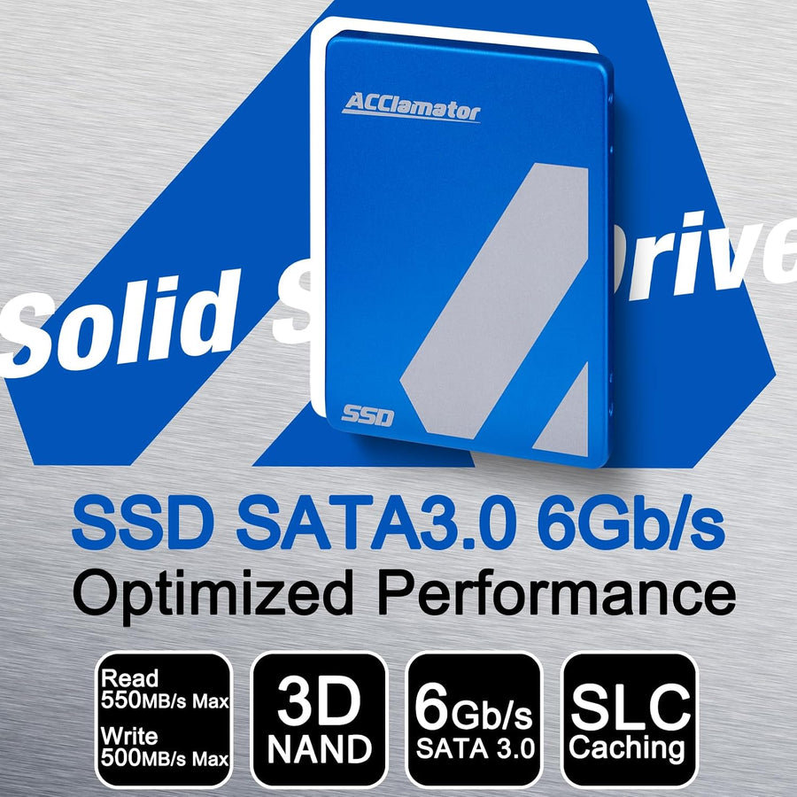 Acclamator SSD 512GB 2.5 pulgadas SSD interno SATA3 6Gb\/s unidad d...