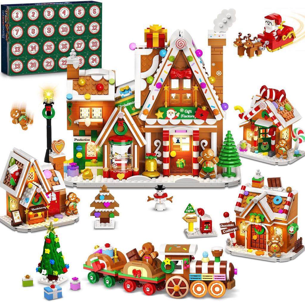INSOON Calendario de Adviento 2026 Casa de pan de jengibre Mini juego de