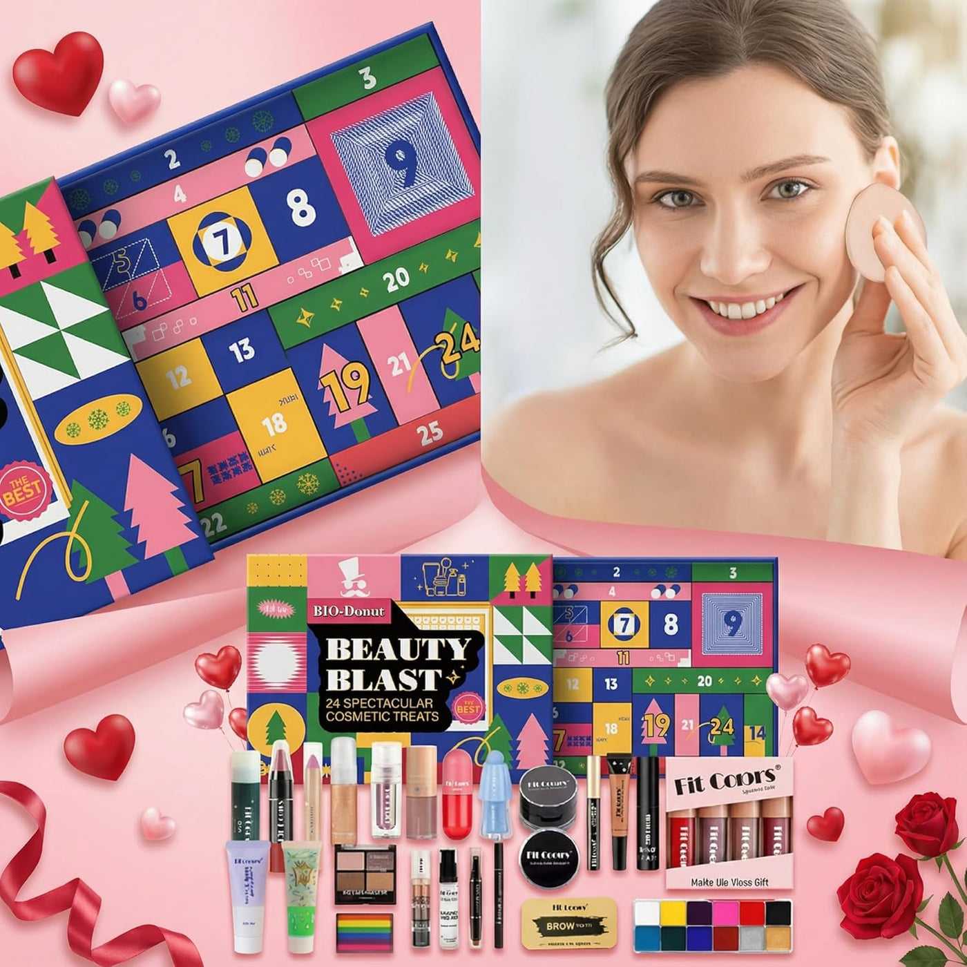 Kit de maquillaje todo en uno para mujer, set de regalo de 24 cosmé...