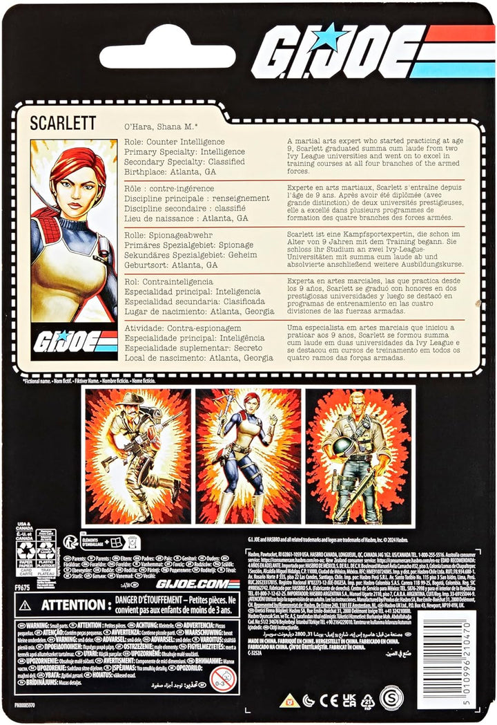 GI Joe Classified Series Retro Cardback Scarlett Figura de