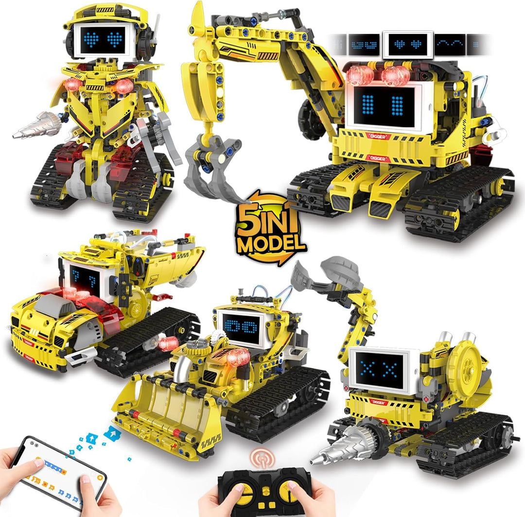 Juego de bloques de construcción de robot programable 5 en