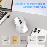 XBG Ratón Bluetooth inalámbrico B15pro, Bluetooth 5.0\/4.0 y 2.4G T...