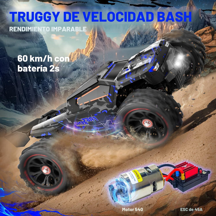 Autos RC a escala 1:14 para adultos, Truggy RC de alta velocidad de...
