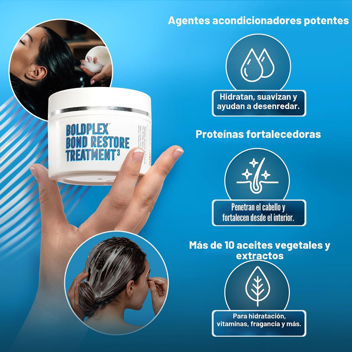 BOLD UNIQ BoldPlex Mascarilla para el cabello, acondicionador profu...