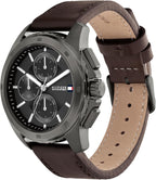 Tommy Hilfiger Reloj clásico de cuarzo multifunción – Reloj de pulsera con correa de cuero para hombre – Resistente al agua hasta 5 ATM/164 ft – Moda premium para uso diario – 1.732 in