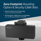 Kensington SD4760P Estación de Acoplamiento USB-C 11-en-1 con DisplayLink, Estación de Acoplamiento para Tres Monitores, 3xHDMI, Carga de 100W para Laptop, 6xUSB A, Ethernet, Audio, Requiere
