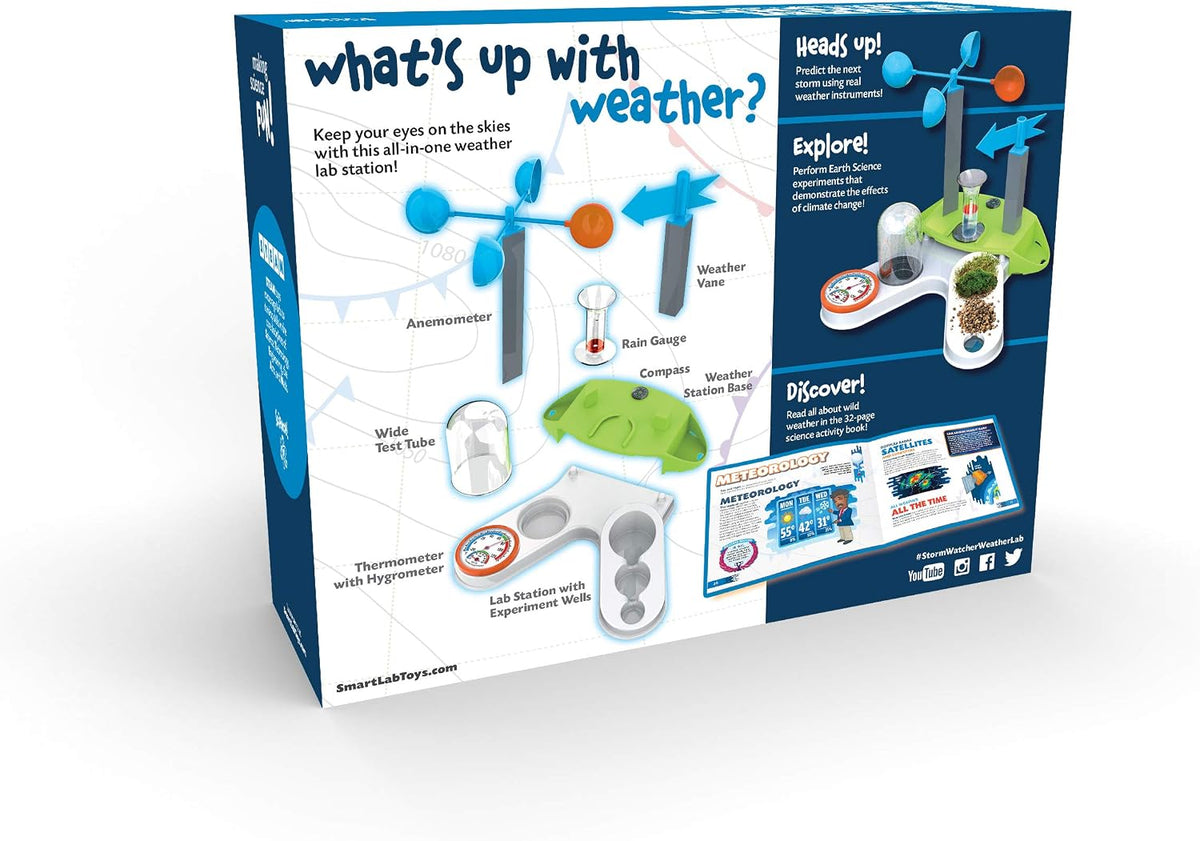 SMARTLAB Laboratorio meteorológico Toys Storm Watcher con 18 experimentos salvajes y ventosos