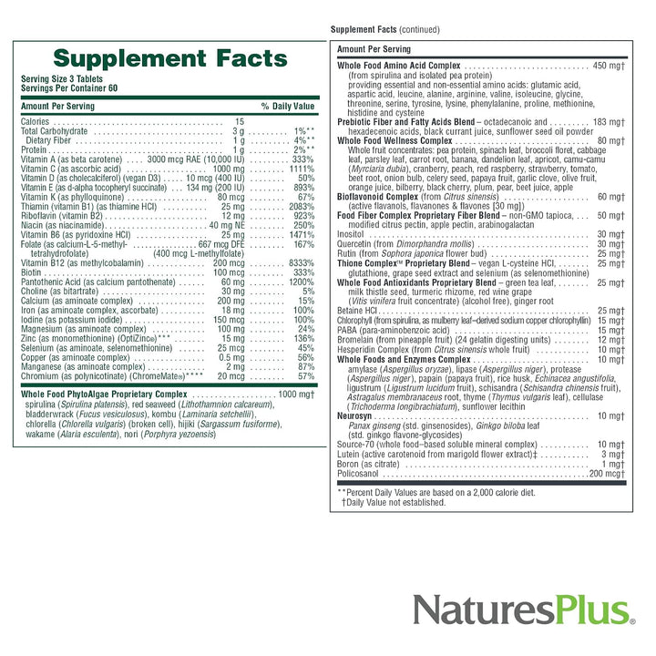NaturesPlus Ultra Source of Life Multivitamínico - 180 tabletas - A...