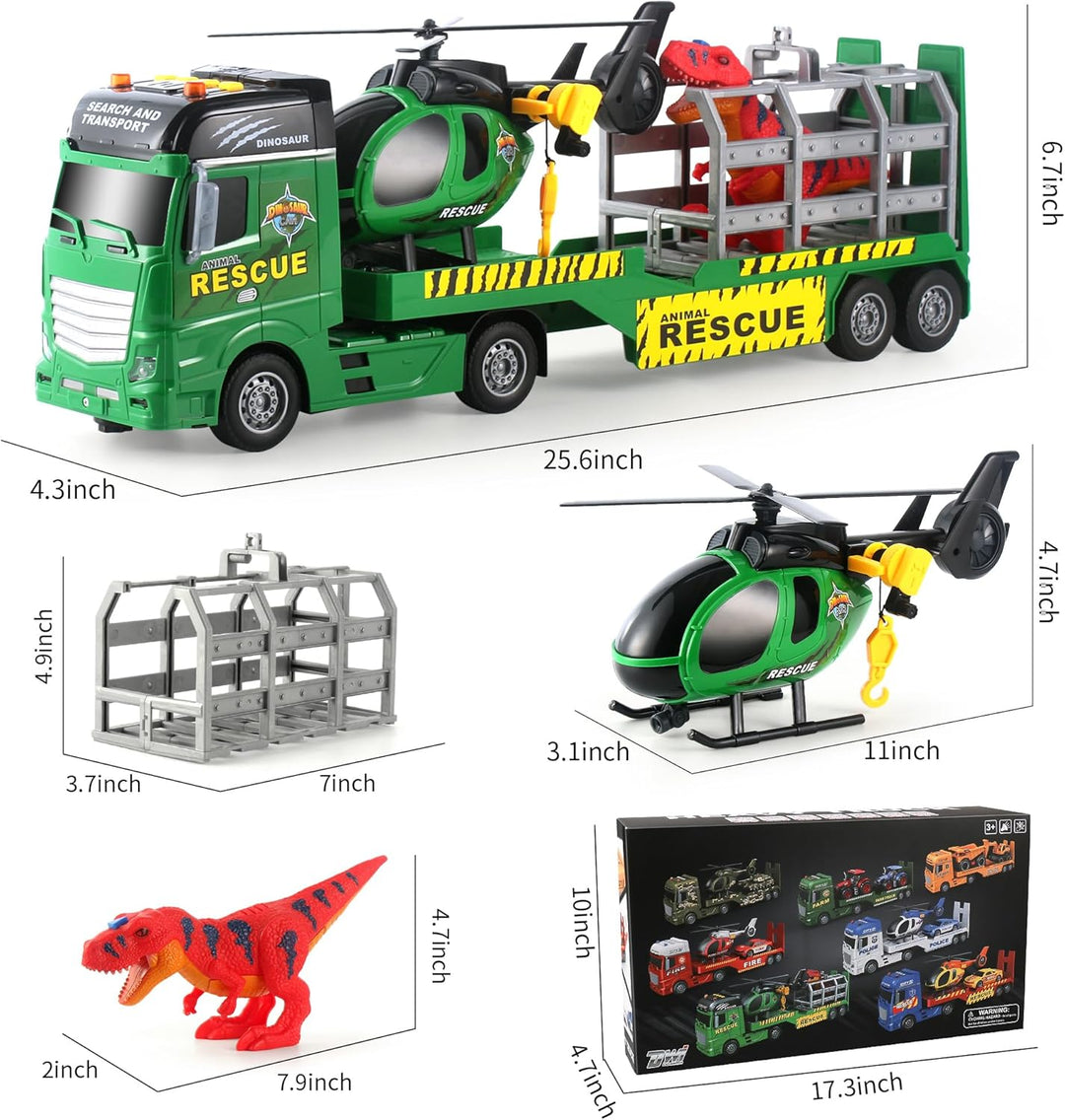 Dwi Dowellin Camión Transportador Juguetes para Niños, Camión Semi...