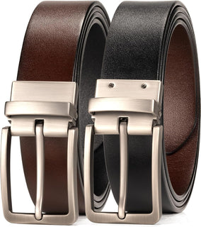 WOLFANT Cinturón de cuero reversible dos en uno, cinturón casual 10...