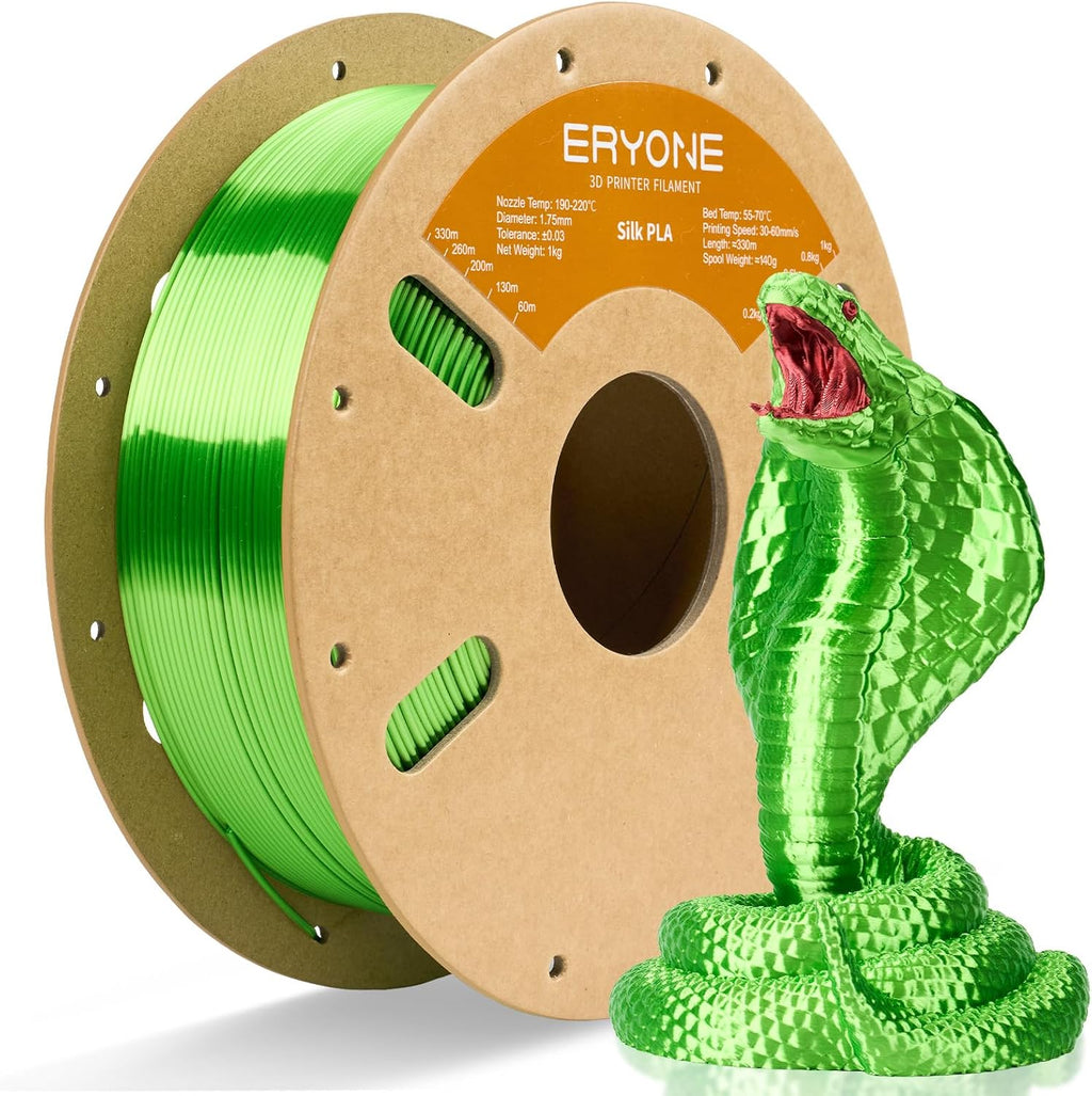 ERYONE Filamento PLA de seda para impresora 3D de 0.07 in +\/- 0.00...