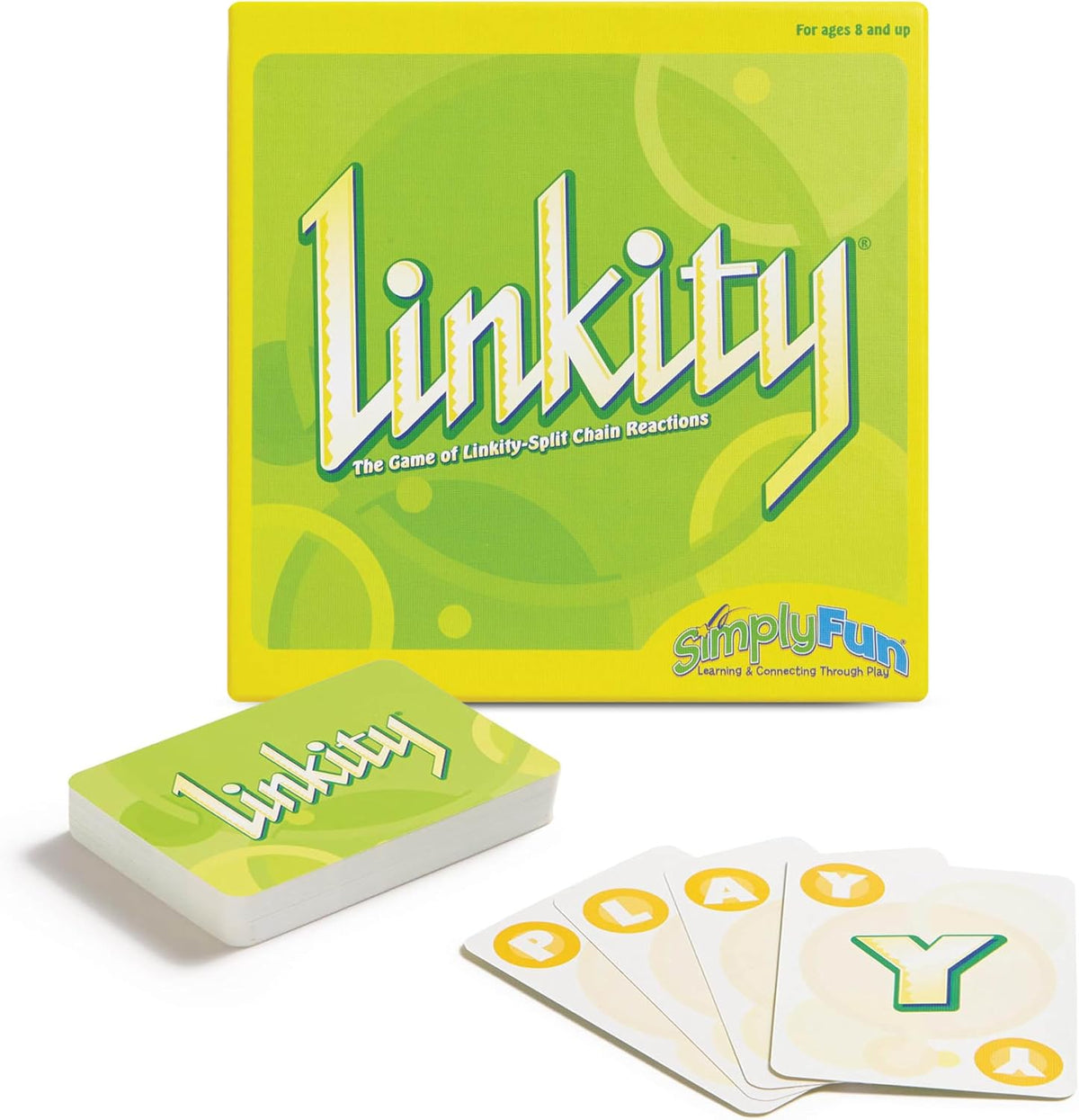 SimplyFun Linkity - Juego educativo atractivo de vocabulario y asociación de palabras para edades de 8 años en adelante, juego de palabras perfecto para niños para noches familiares, aprendizaje en el aula y fiestas, para 3-8 jugadores