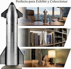 SpaceX Starship - Cohete de dragón fundido a presión a escala 1/200, modelo de cohetes halcón pesado para coleccionista, entusiasta de la aviación, adorno de escritorio y coleccionable