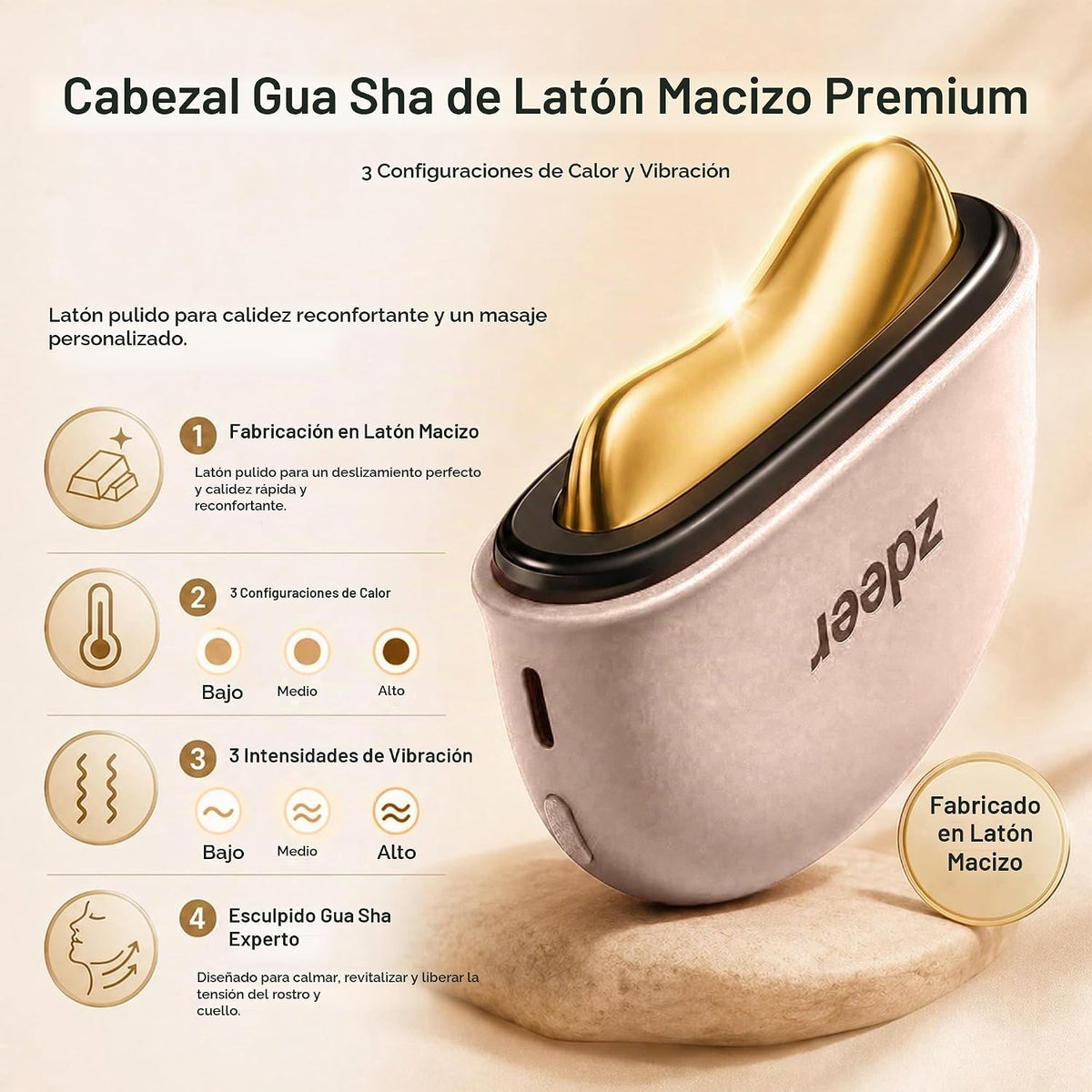 GS5 - Herramienta eléctrica calentada Gua Sha, masajeador facial de