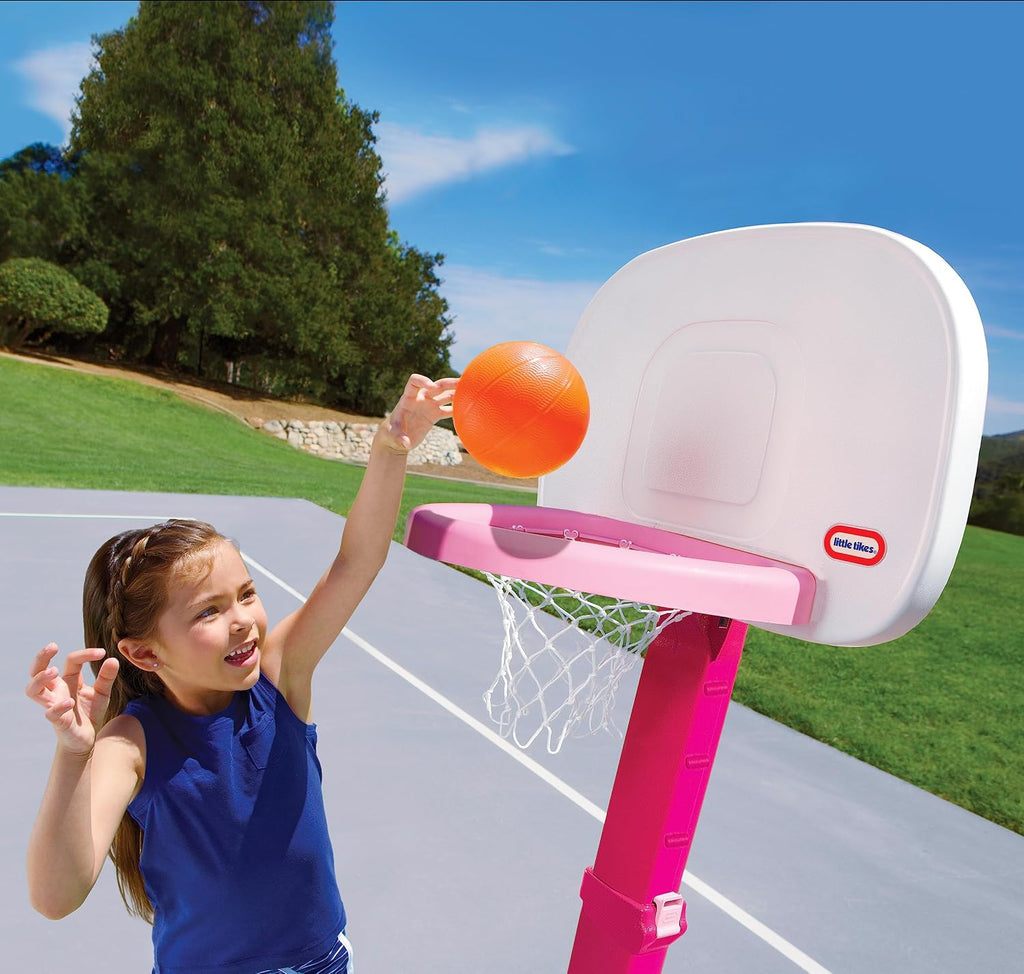 Little Tikes Easy Score - Juego de básquetbol, color rosa, exclusivo de Amazon, 22.00 pulgadas de largo x 23.75 pulgadas de ancho x 61.00 pulgadas de alto