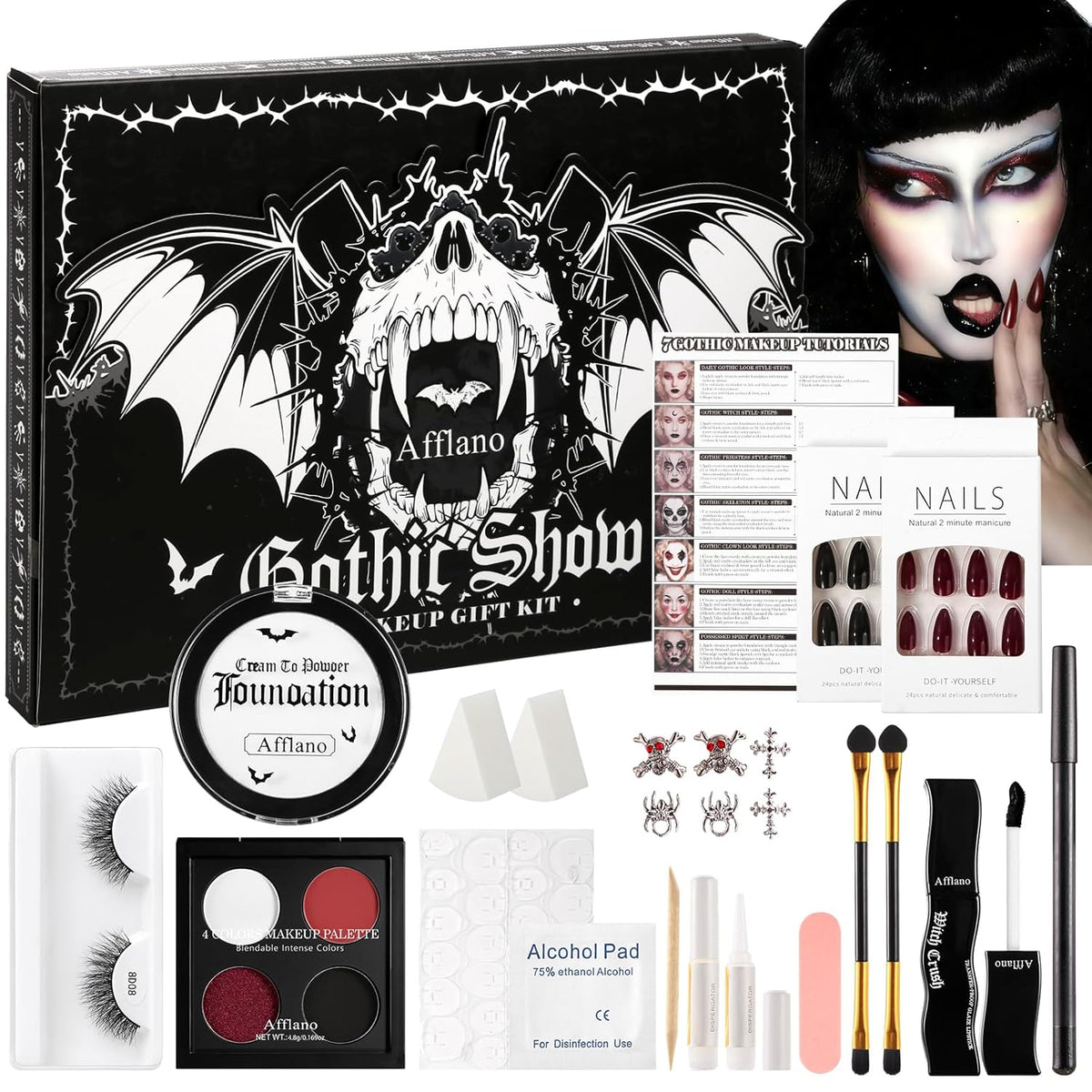 Kit de maquillaje gótico \u2013 Juego completo de maquillaje gótico...