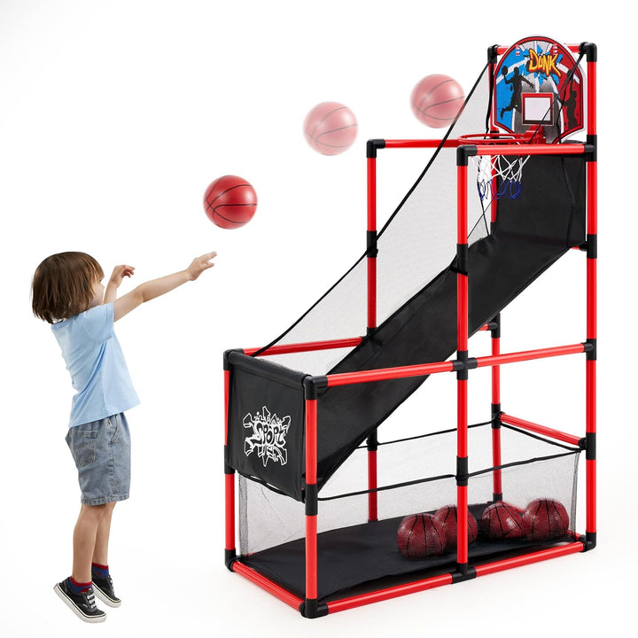 JOYIN Juego de baloncesto arcade rojo, aro de baloncesto int
