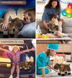 DolliBu Animal de peluche de alce de pie, juguete de peluche suave para abrazar, adorable regalo de abrazo, muñeca de alce súper suave para niños y adultos, 8 pulgadas