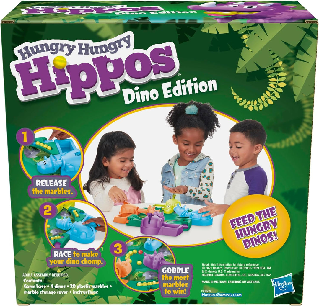 Hasbro Gaming Hungry Hungry Hippos Dino Edition Juego de Mesa, Jueg...